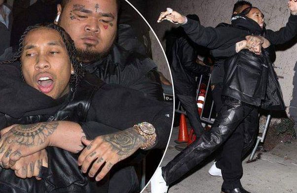tyga being dragged out of party