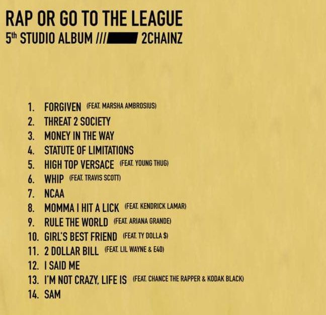 Go To The League, A&Rd by LeBron James track list