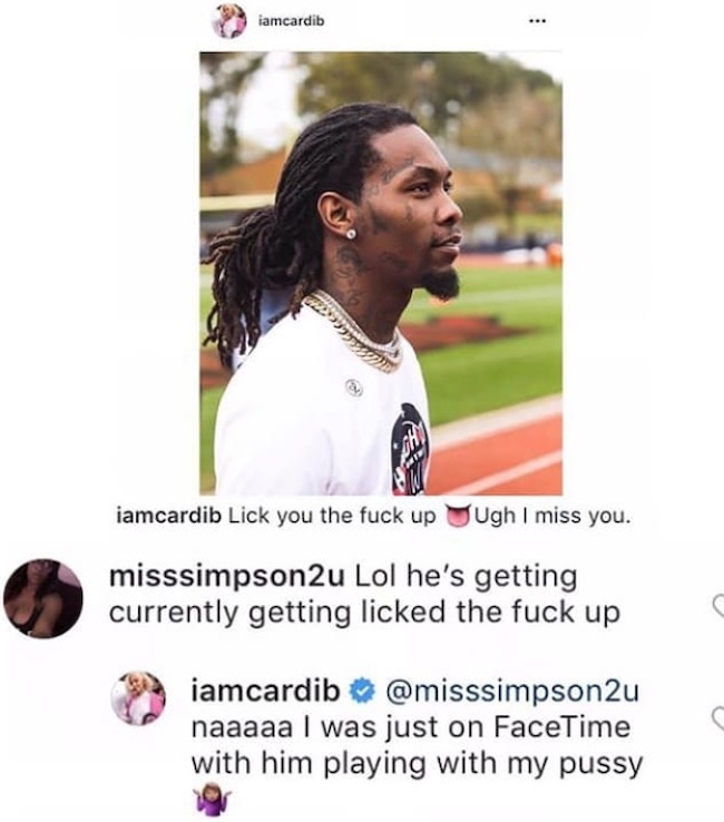 Cardi b message fans