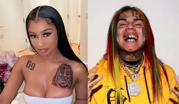 Tekashi 6ix9ine Girlfriend Jade Gets Troll For Inking Chris Brown On Her Body