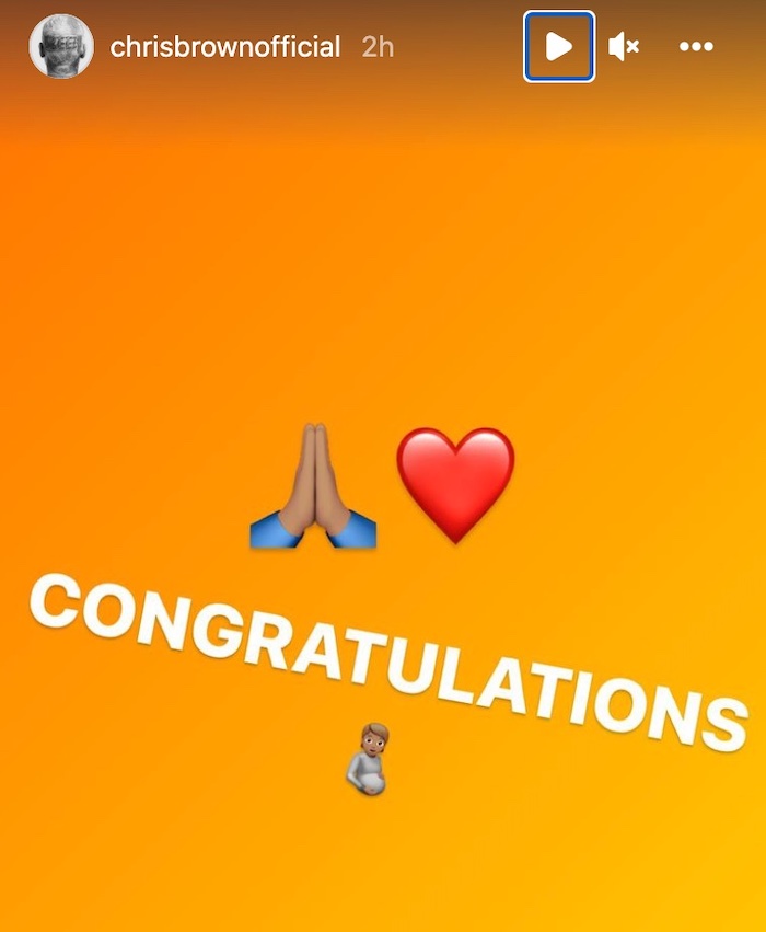 Chris Brown congratulations to Rihanna baby boy