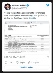 Young thug 2022 charges