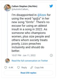 Lizzo Grrrls comments 