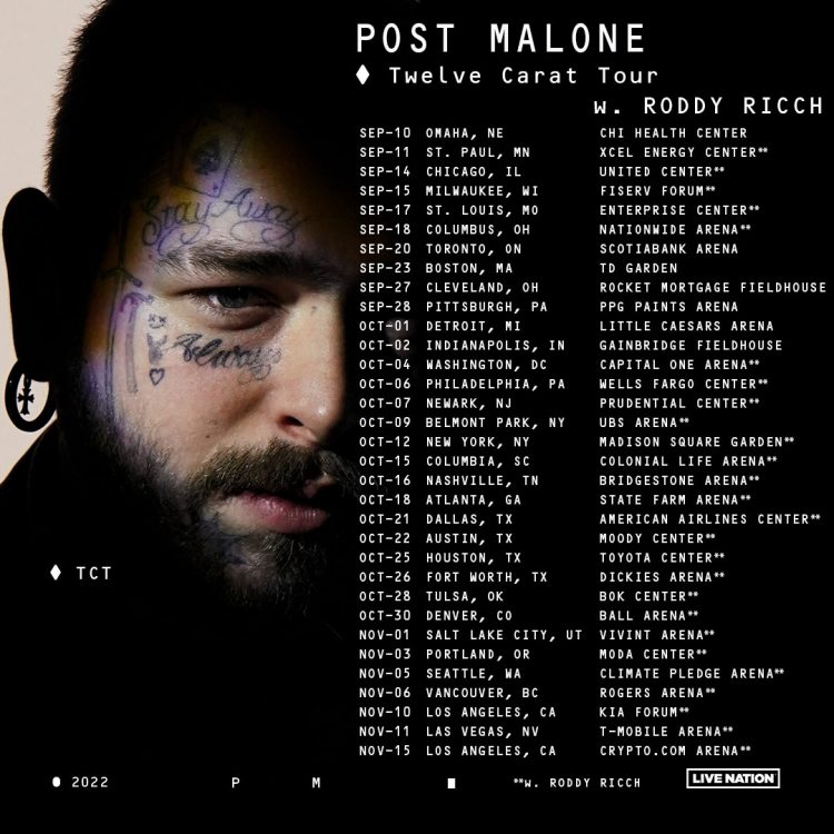 Post Malone 2022 tour
