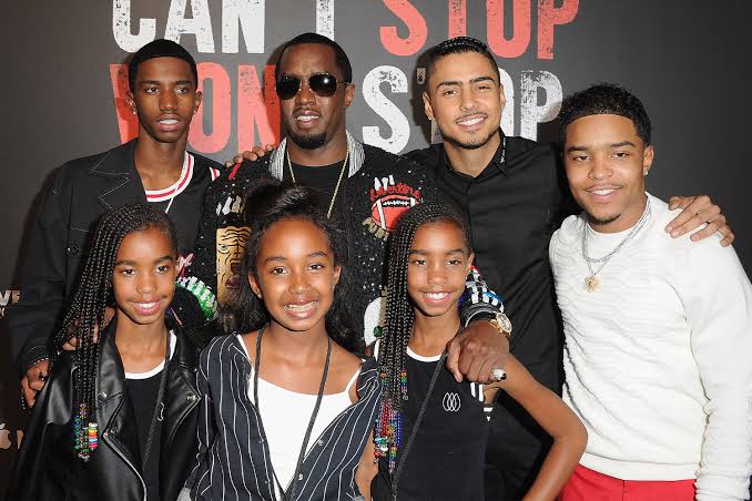 Diddy Celebrates His 6 children with Newborn Baby