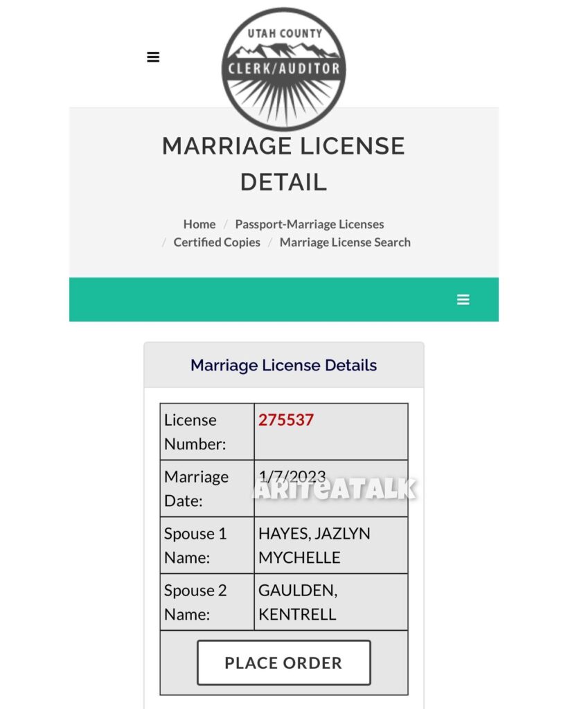 NBA YoungBoy marriage licence and certificate details 
