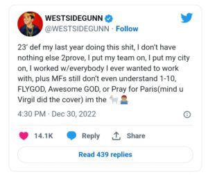 Westside Gunn confirmed his 2023 retirement 