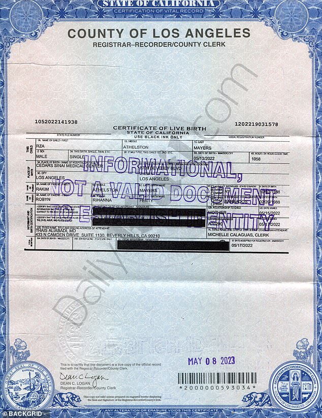 RZA birth certificate 