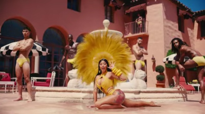 Cardi B and Megan Thee Stallion Bongos video 