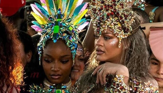 Crop Over Festival Rihanna Dazzles at Carnival with Stunning Attire