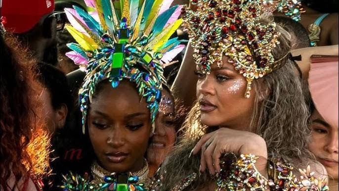 Crop Over Festival Rihanna Dazzles at Carnival with Stunning Attire